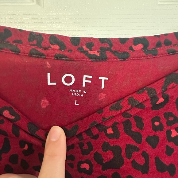 Loft - Leopard Print Top - Picture 5 of 6